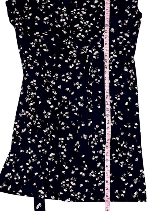 Ann Taylor Black Floral Faux Wrap Midi Dress Plus Size 18 - Picture 11 of 11
